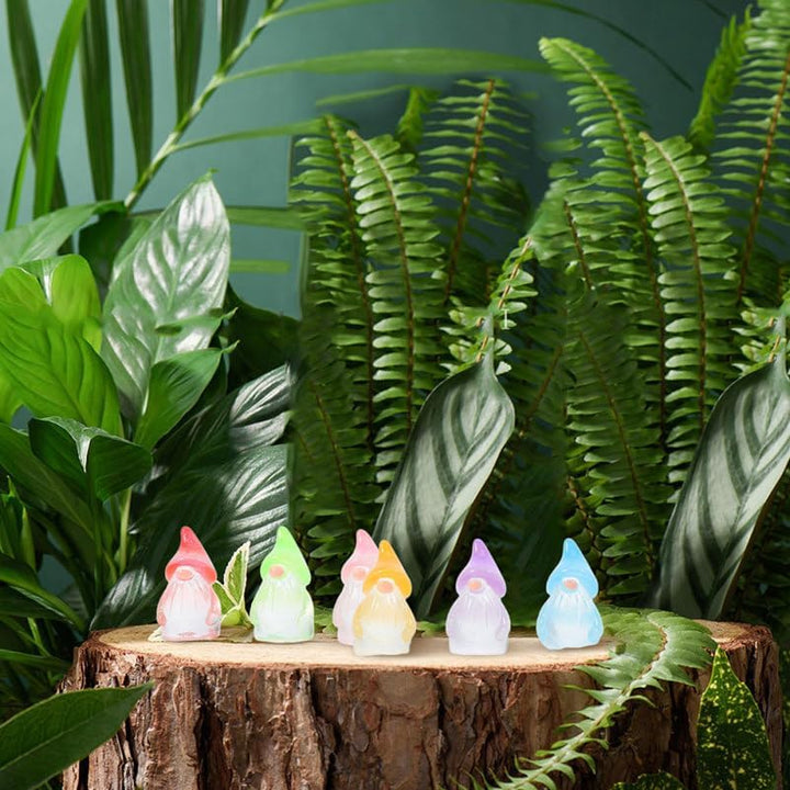 Supvox 60 Stück Nachtleuchtende Mini Gartenzwerge - Ostern Deko Figuren aus Harz - Fluoreszierende M