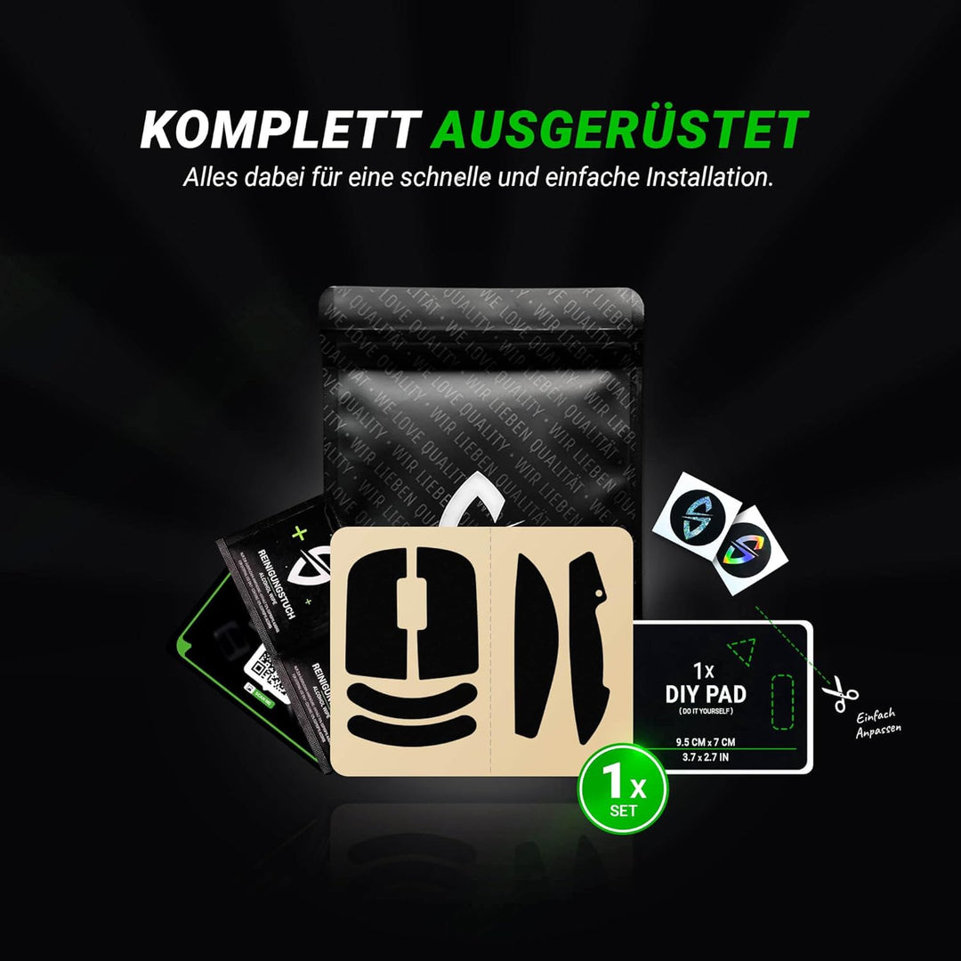 SensoryBoost Maus Grip Tape – kompatibel mit Pulsar X2H Mini (inkl. Zuschnitt-Pad) Schweissabsorbier