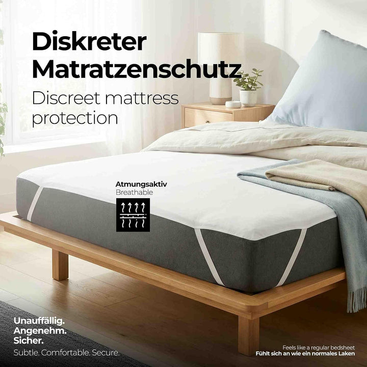 etérea Molton Matratzenschoner 200x200 cm - wasserundurchlässige Matratzenauflage - Matratzenschutz
