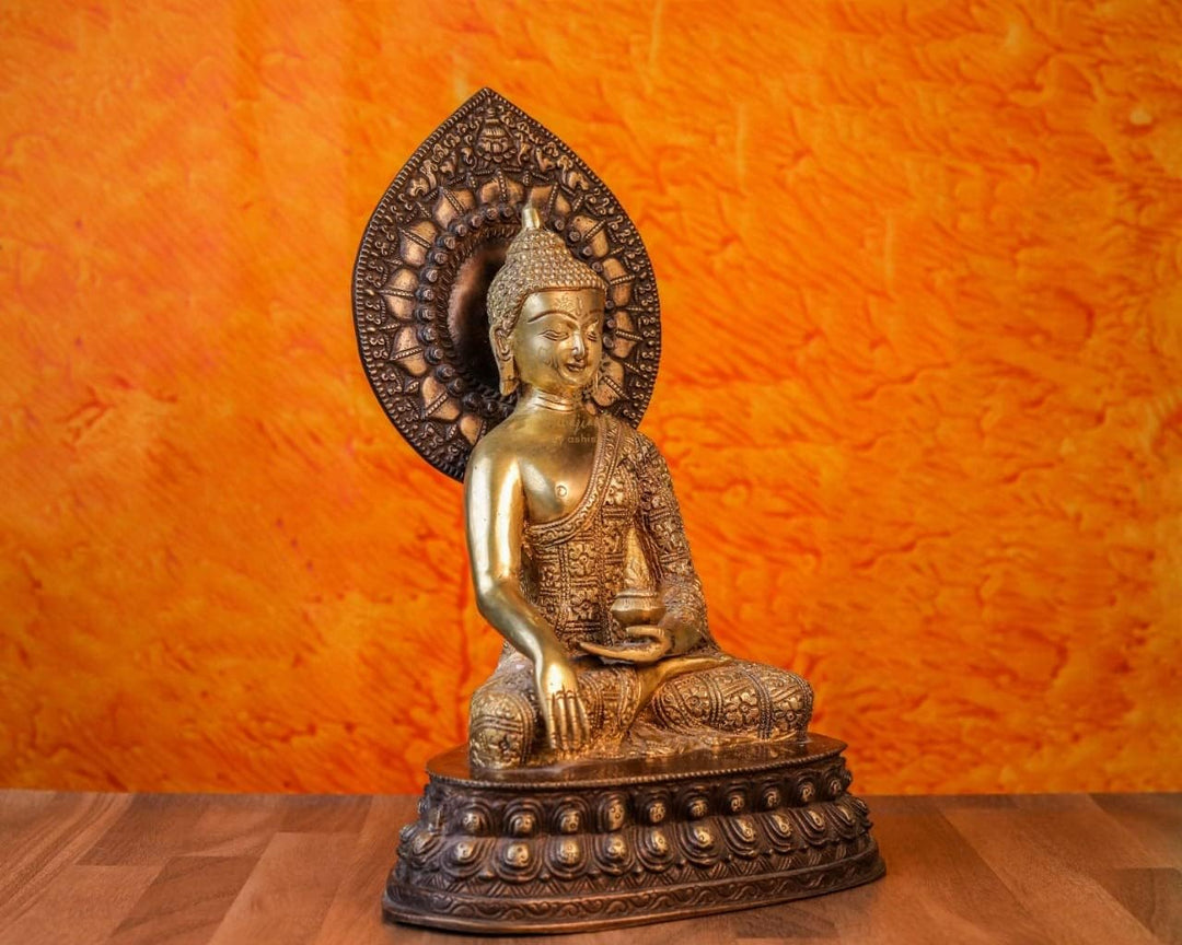 SHIVAJI ARTS Buddha-Statue, 35 cm, grosser Buddha, Buddhismus, Gott, religiöses Geschenk, Shakyamuni