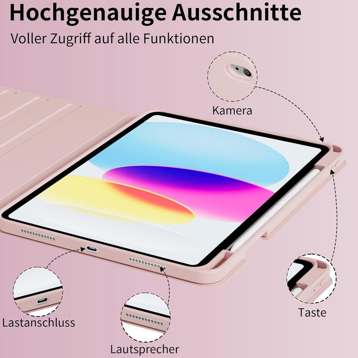 Hülle mit Tastatur für iPad 11. Generation (A16) 2025 11 Zoll, iPad 10. Generation 2022 10,9 Zoll, M
