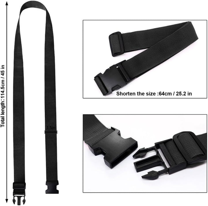 Ajmyonsp 2 Stück Hinzufügen einer Tasche Gepäckgurt Verstellbarer Koffer Gürtel Reisezubehör zum Ver