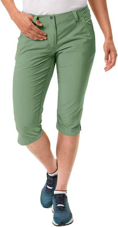 VAUDE Damen Hose Women's Skomer Capri 36 Willow Green, 36 Willow Green