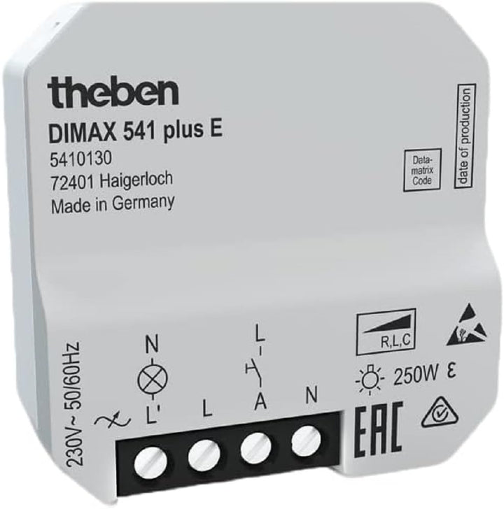 Theben 5410130 DIMAX 541 plus E I Universaldimmer I Unterputz-Dimmer I Universaldimmer mit automatis