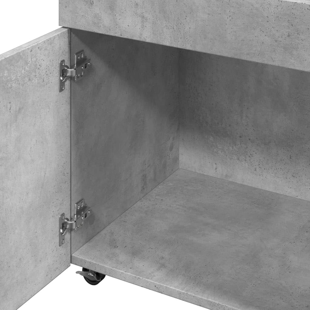 vidaXL Barwagen Betongrau 50x41x89 cm Holzwerkstoff, Betongrau