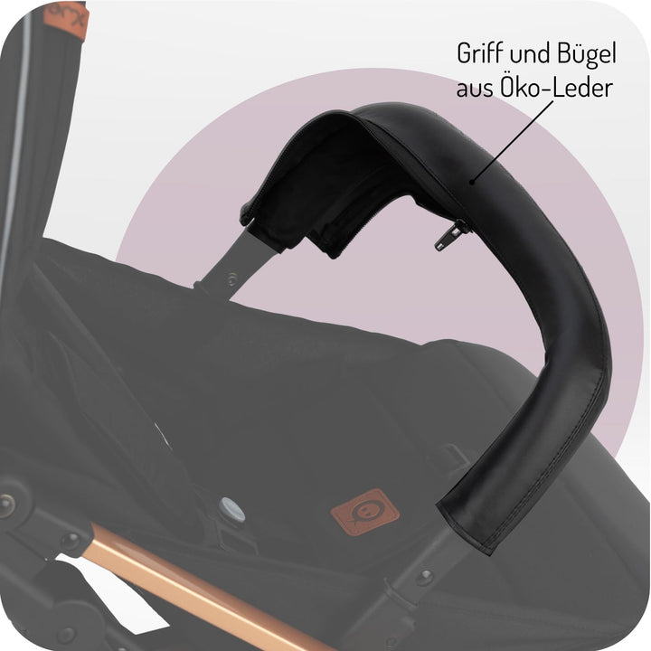 MOMI ESTELLE Kinderwagen für Kinder ab 6 Monat bis zu max. Körpergewicht von 15 kg, H105 x B51 x T75