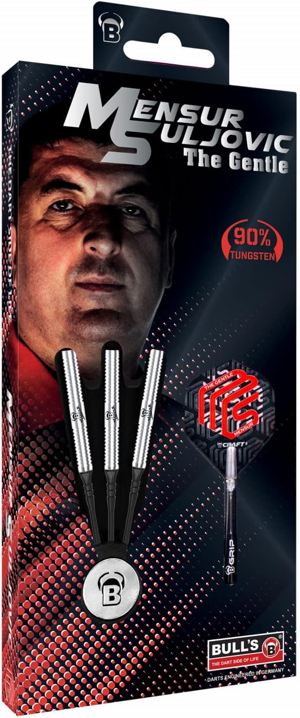 Bull's Mensur Suljovic Dart, Silber, 18 g