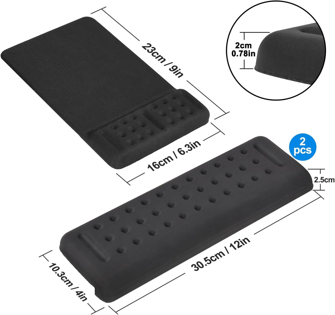 2er-Pack L-förmige Ellbogenauflage Memory Schaum, Ergonomische Armauflage mit Mauspad, Anti-Rutsch E