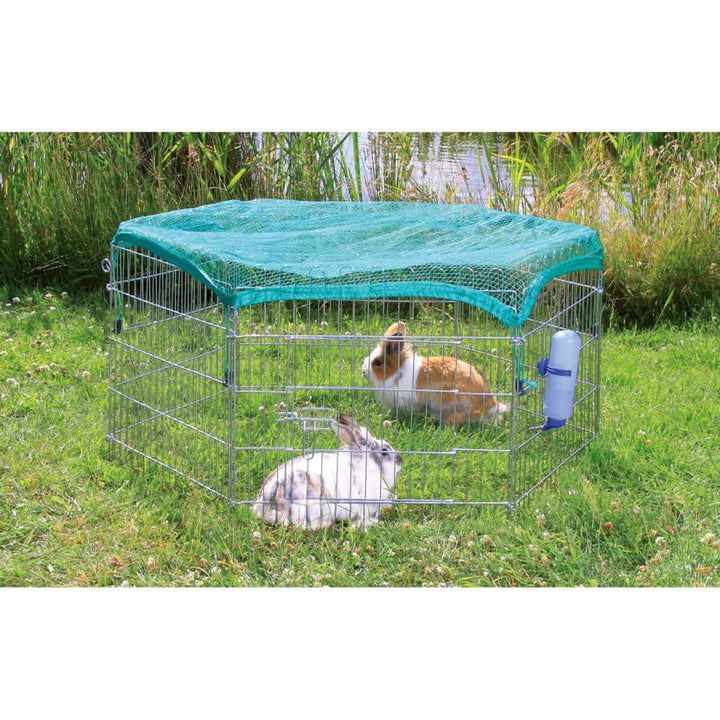 Trixie 6253 natura Freilaufgehege mit Schutznetz, verzinkt, ø 126 × 58 cm, ø 126 × 58 cm
