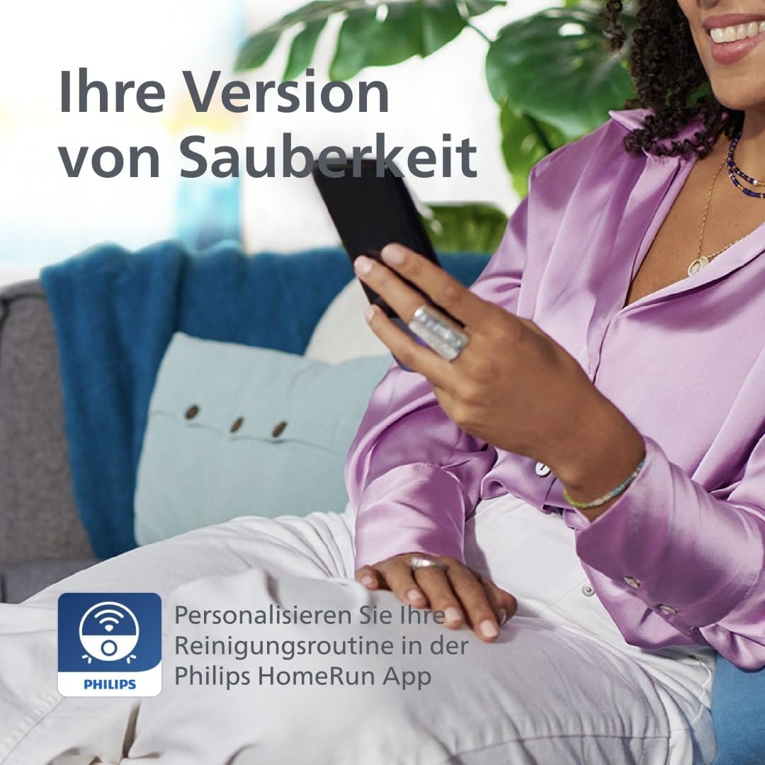 Philips Homerun Serie 2000 2. Gen: 2-in-1 Saug- und Wischroboter mit Absaugstation, 6.000pa Saugkraf