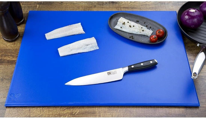 Hygiplas High Density Schneidebrett - gross, blaue Farbcodierung - Vorbereitung von rohen Fischprodu