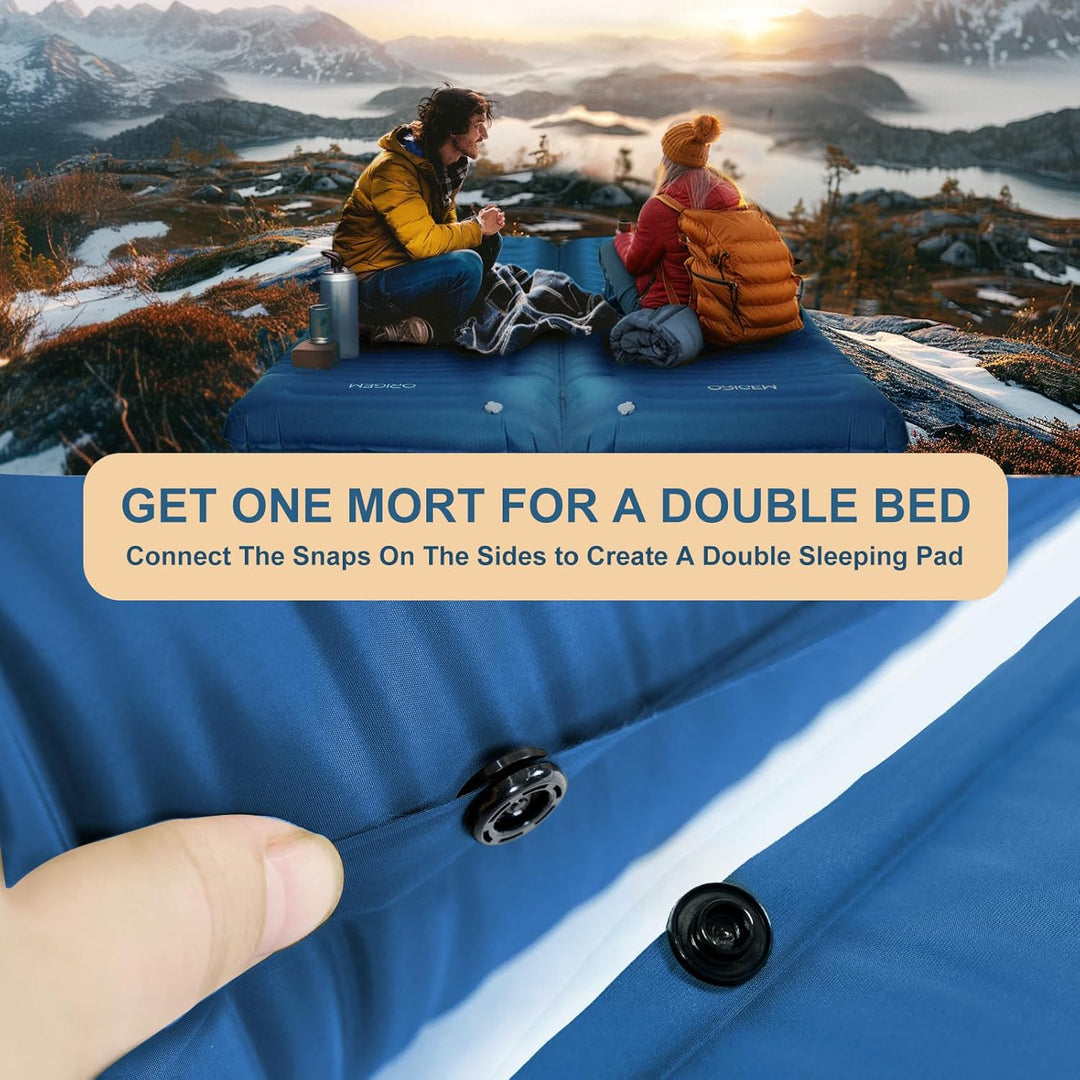 Origem Isomatte Camping Selbstaufblasend,14cm Ultraleichte Schlafmatte Aufblasbar Kleines Packmass,