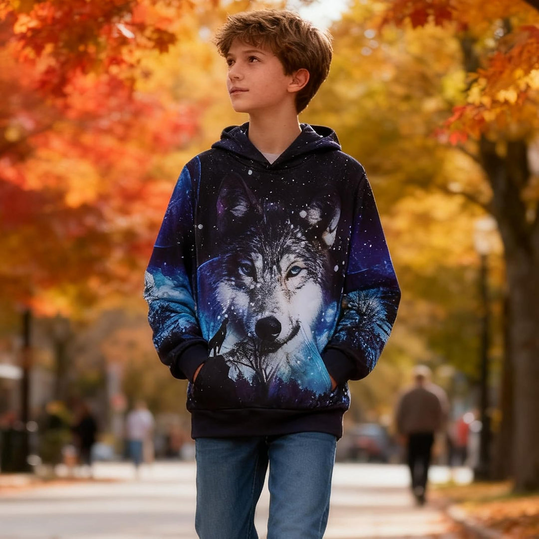 kids4ever Unisex Kinder Hoodie 3D Lustig GedrucKt Kapuzenpullover Langarm Pullover Hoodies Sweatshir