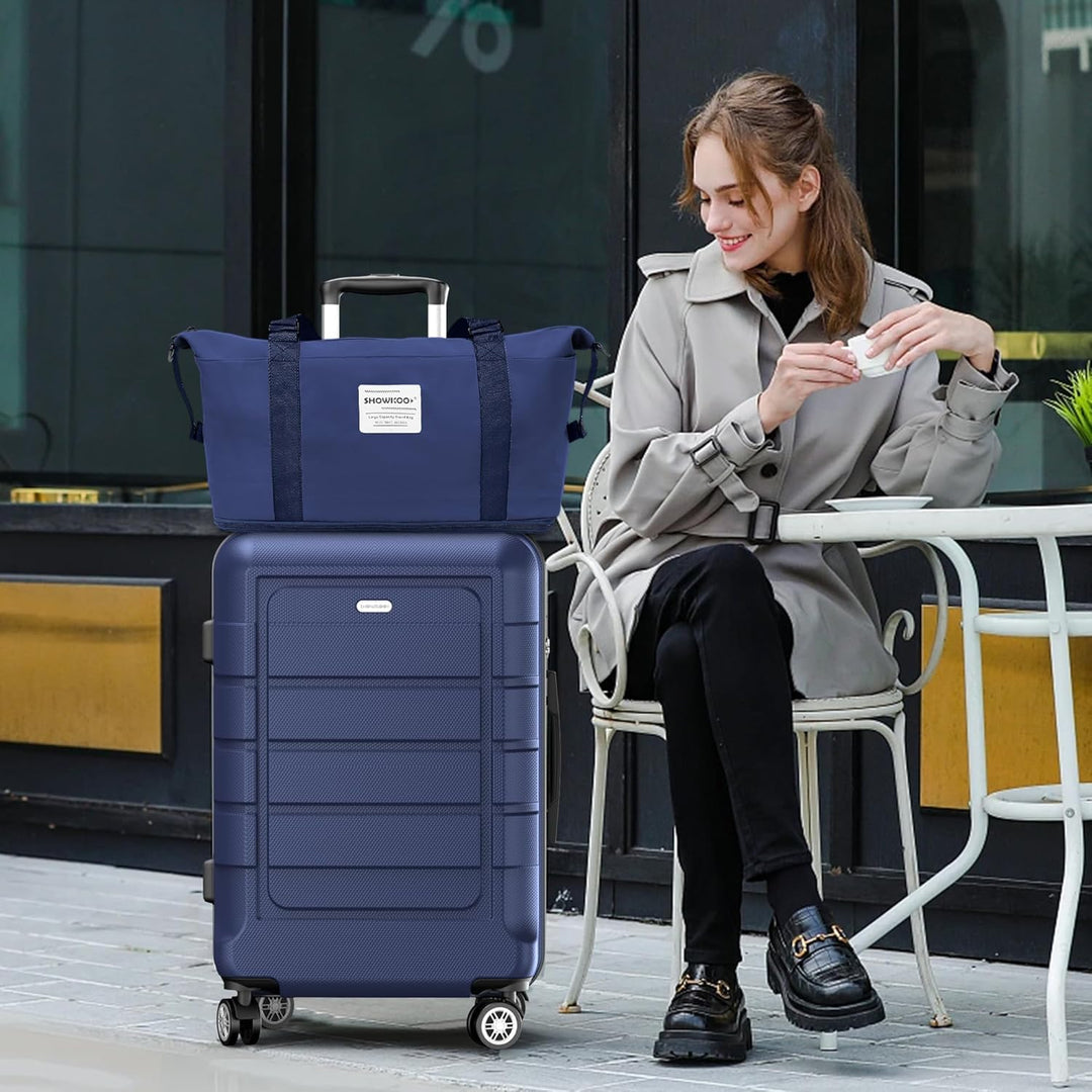 SHOWKOO Koffer Gross Hartschale Leicht ABS+PC Erweiterbar Reisekoffer Haltbar Handgepäck Sets 4 Roll