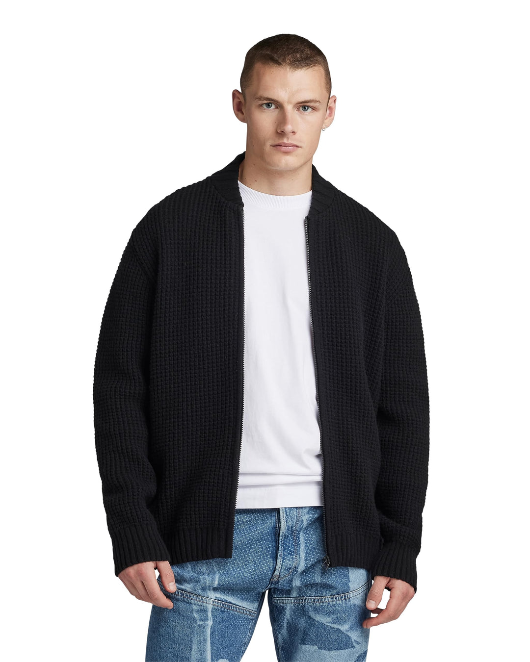 G-Star Herren Chunky Zip Cardigan Knits L Schwarz (Dk Black D23533-d170-6484), L Schwarz (Dk Black D