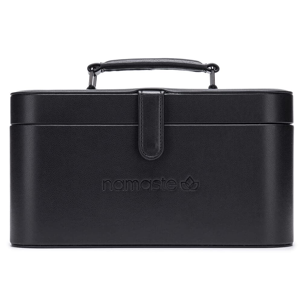 Namaste 64965 Train Case, Leder, Black, Einheitsgrösse Einheitsgrösse Black, Einheitsgrösse Black