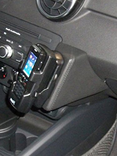 KUDA 093560 Halterung Echtleder schwarz für Audi A1 (Typ 8X) ab 09/2010, 093560