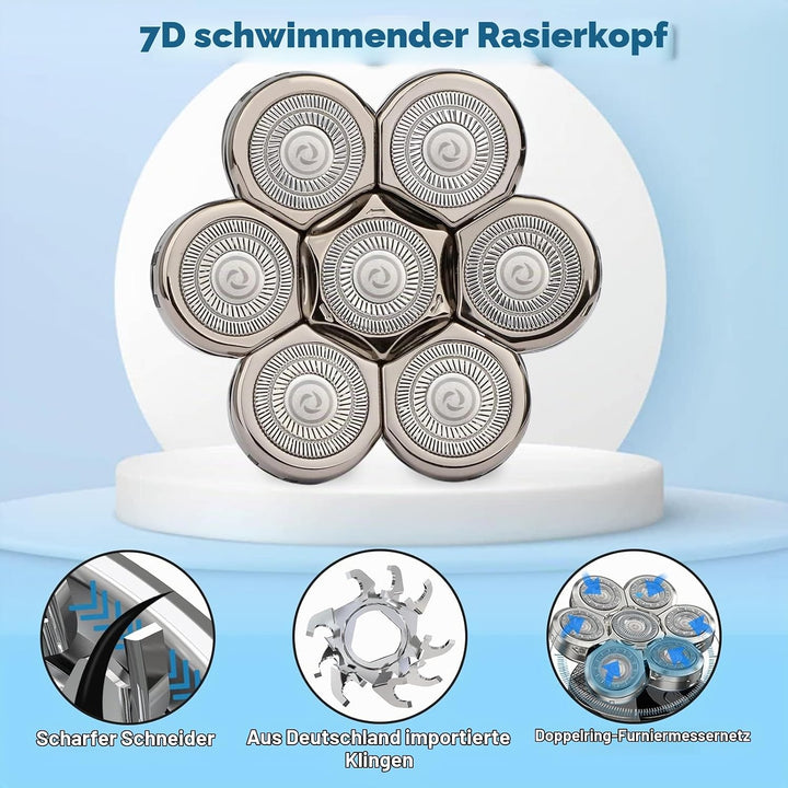 Elektrisch Rasierkopf für Glatzenrasierer, Elektrischer Rotationsrasiererkopf Durable Ersatzklinge B