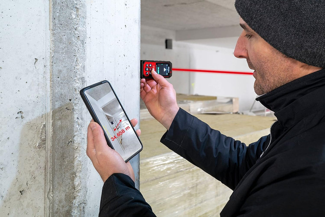 SOLA METRON BT - Laser Entfernungsmesser 30m, 60m, 80m, 120m – Distanzmesser Laser mit Bluetooth Dat