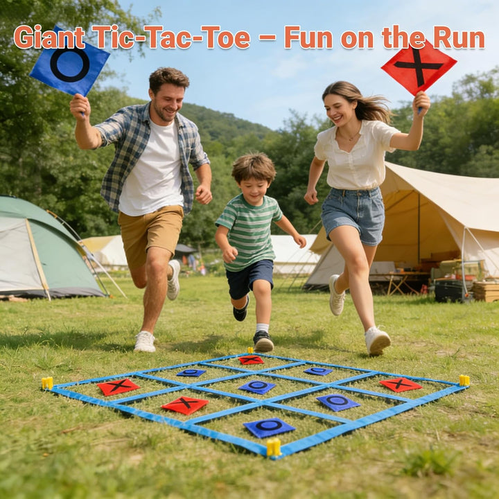 Riesiges Tic Tac Toe, Outdoor-Spielset, Sitzsack-Wurfspiele für Kinder & Erwachsene, Tic Tac Toe Meh
