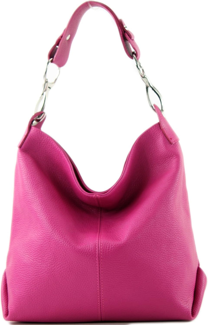 modamoda de - T168 - ital Schultertasche Umhängetasche aus Leder