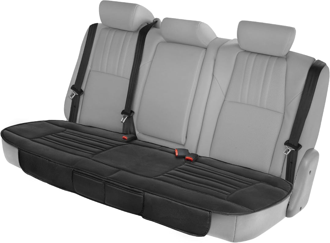 Motor Trend Sitzbezüge für Autos, LKWs, SUV, Kunstleder, vollständiges Set, schwarz, gepolsterte Aut