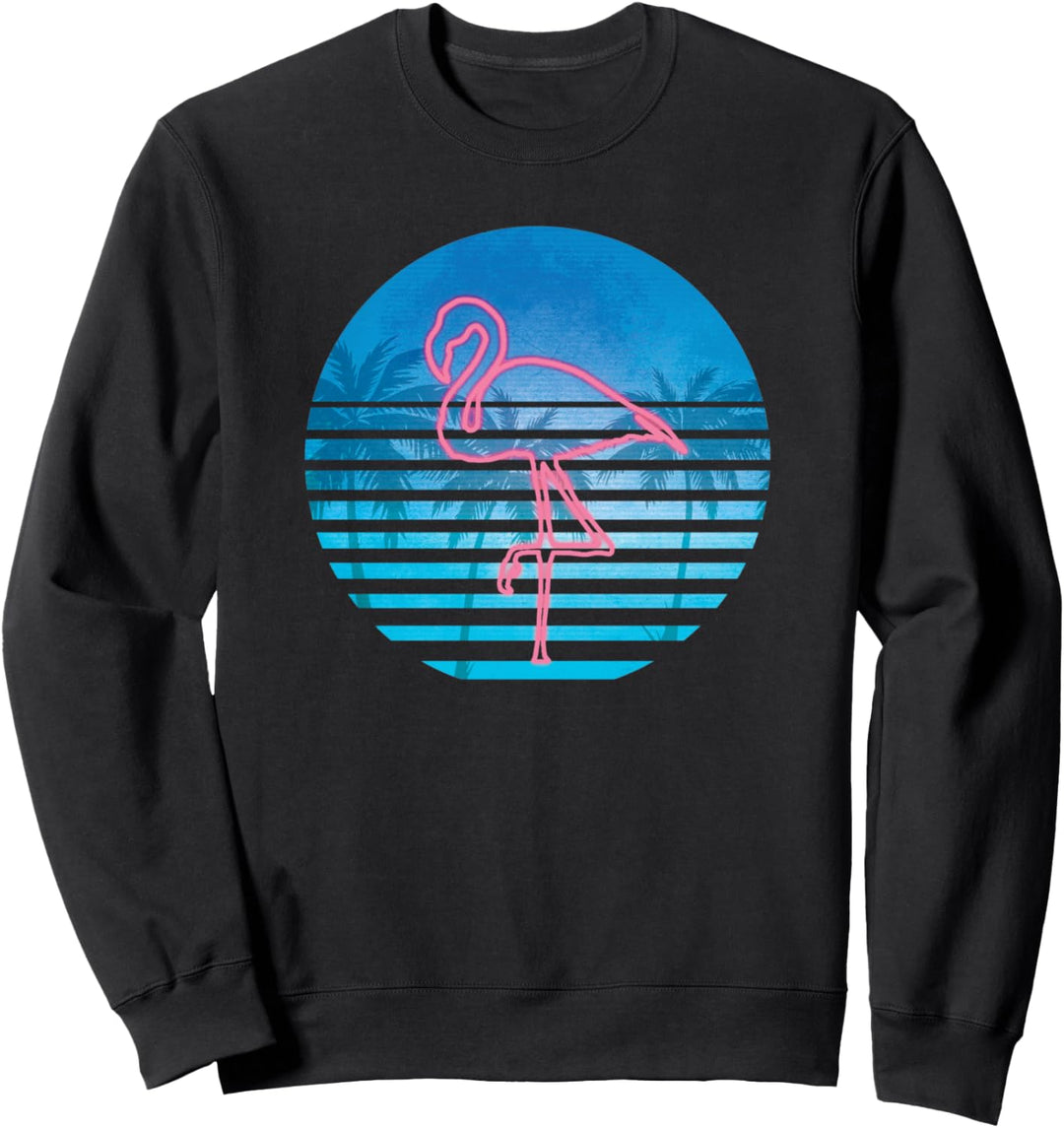 Vintage 80er Jahre rosa Flamingo Zeichen Kostüm Sweatshirt