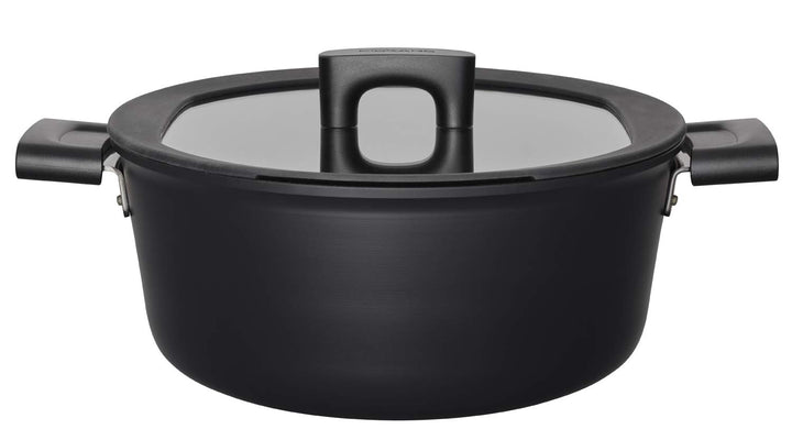 Fiskars Kasserolle mit Deckel, Ø 26 cm, Füllmenge: 5 Liter, Für alle Kochfelder geeignet, Aluminium/