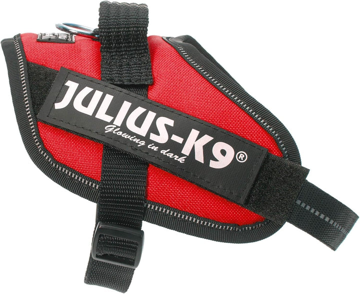 Julius-K9 IDC Powerharness für Hunde mit zwei kostenlosen individuellen Patches, rot Mini-Mini XS/Mi
