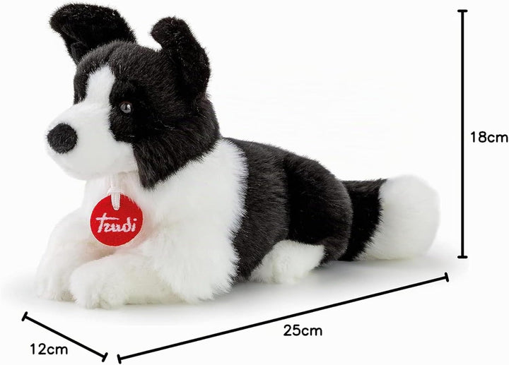 trudi TUDN7000 Animals Klassik Plüschtier Border Collie Scott ca. 25 cm lang, Grösse S, hochwertiges