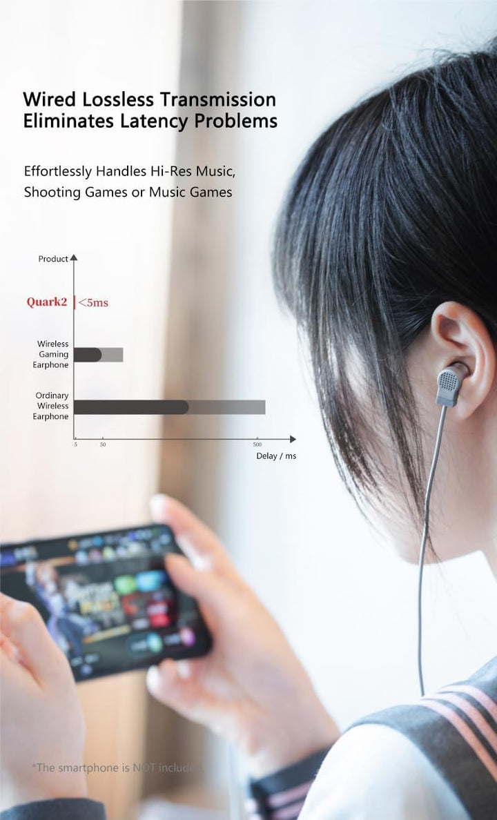 Moondrop Quark2 In-Ear-Kopfhörer, USB-C LCP Dome Composite, Flexible Federung, dynamische Treibermem