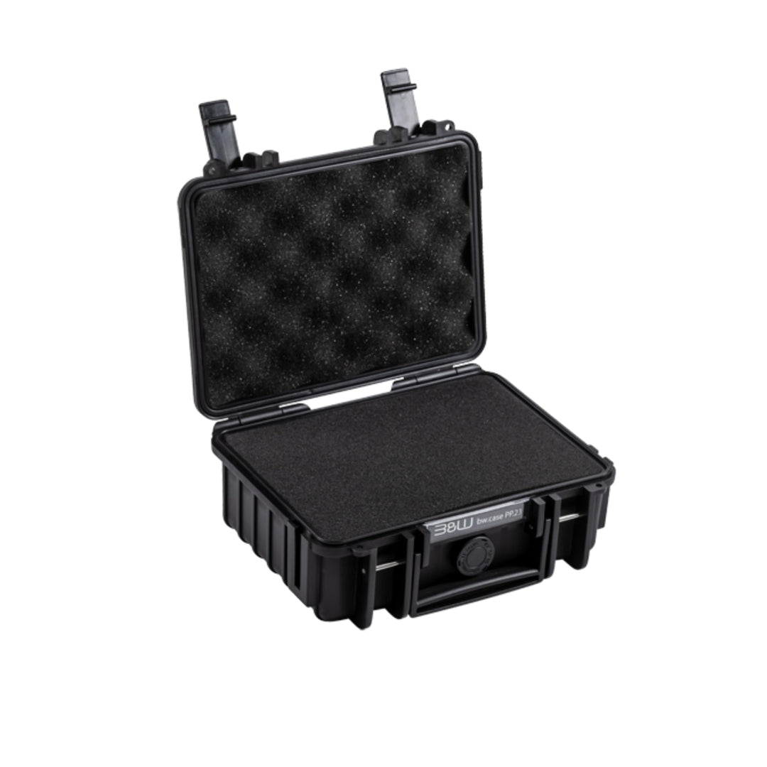 B&W Transportkoffer Outdoor Typ 500 gelb mit Würfelschaum Schwarz Typ 500 - Innenmass 20x14x8cm, Sch