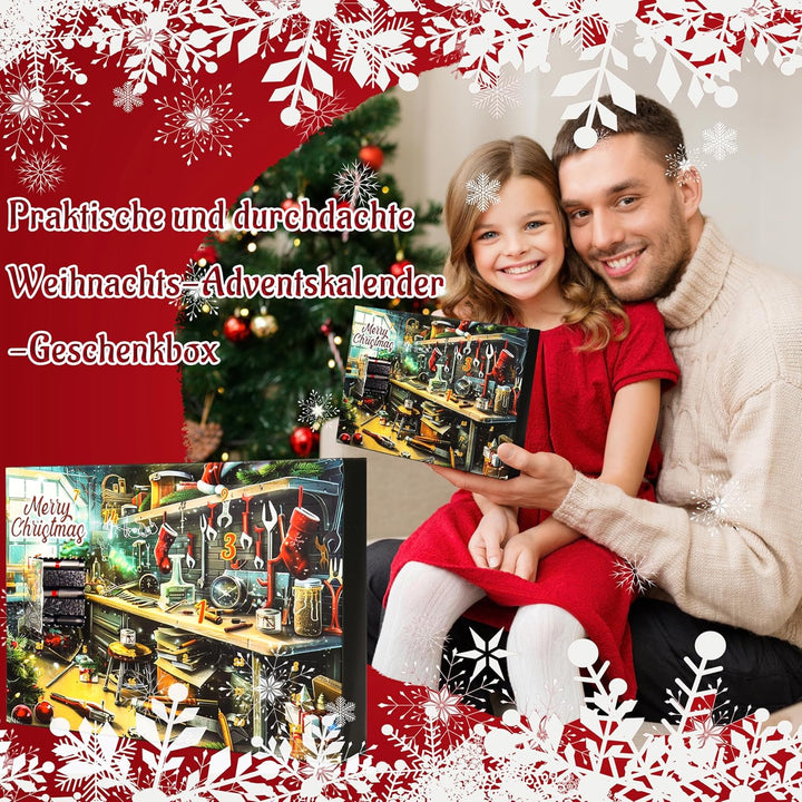 Jeasona Männer Adventskalender Werkzeug 2025 Werkzeug Adventskalender 2025 Männer Werkzeug Geschenk