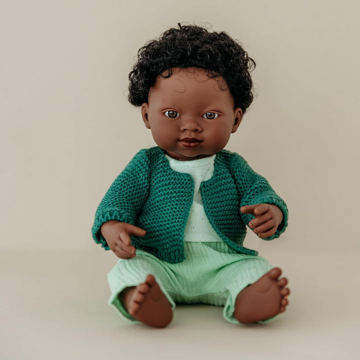 Babypuppe afrikanischer Junge 38cm-31053