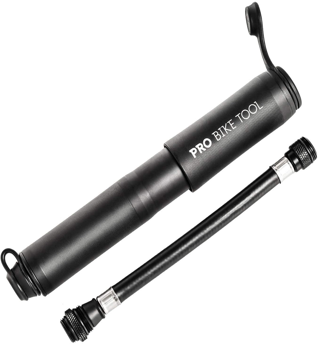 Pro Bike Tool Mini-Fahrradpumpe Classic-Edition, passend für Presta- und Schrader-Ventile, Hochdruck