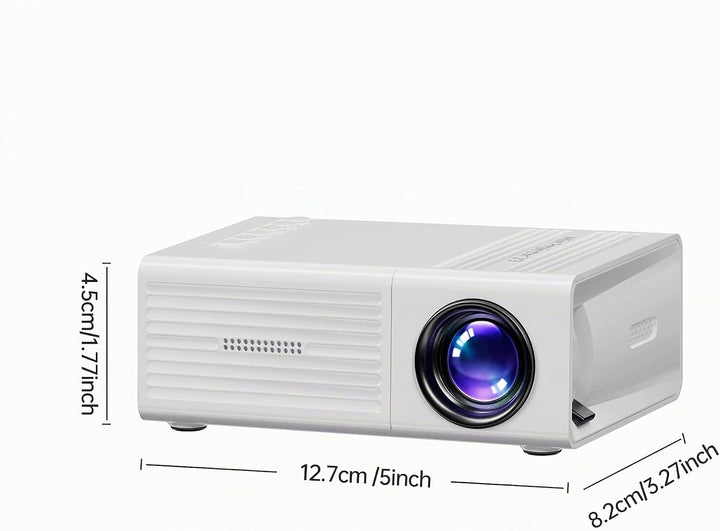 Lightweight Portable Projector, 480P Native Resolution with 720P Support, Comes with Remote Control