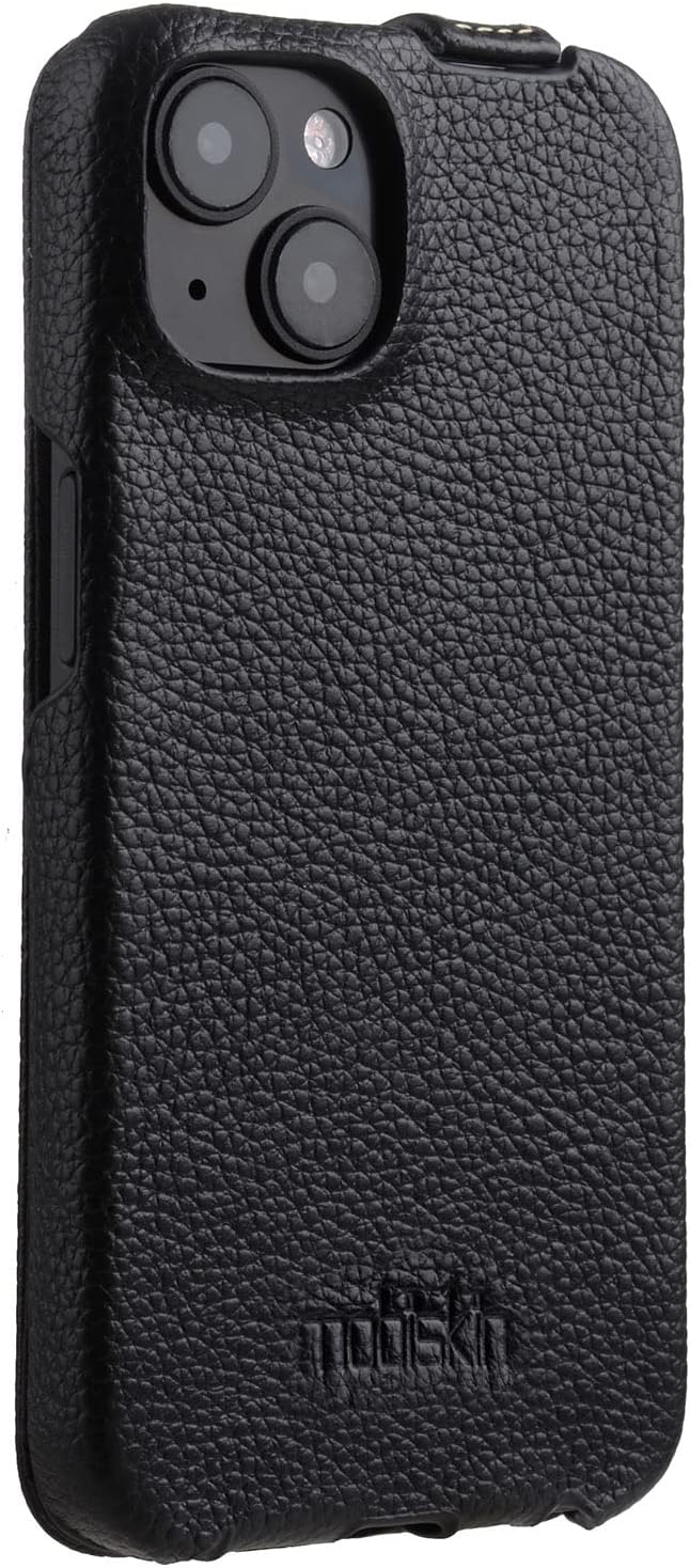 Mobiskin Hülle passend für Apple iPhone 14 (6,1 Zoll), Handyhülle mit beschichtetem Leder, Case, Sch