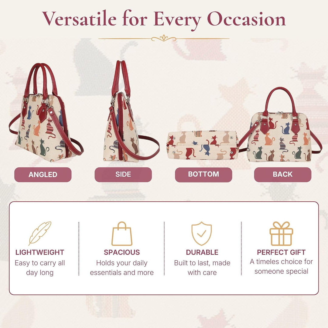 Signare Tapisserie Handtaschen Damen, Umhängetasche Damen, Schultertasche Damen mit Blumenmustern Fr