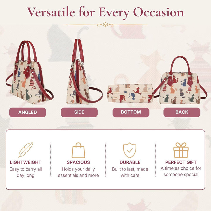 Signare Tapisserie Handtaschen Damen, Umhängetasche Damen, Schultertasche Damen mit Blumenmustern Fr
