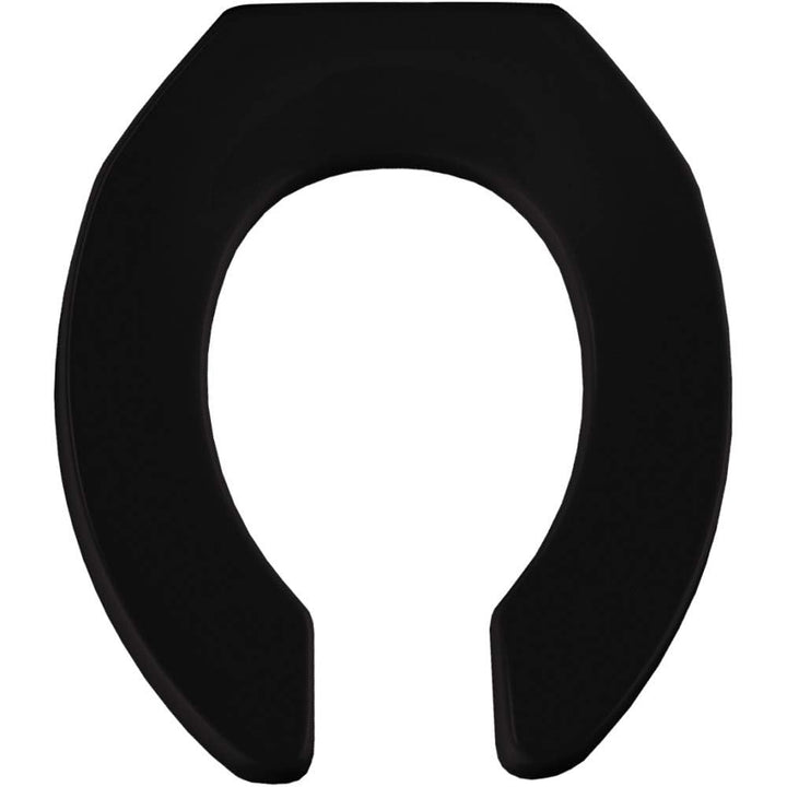 Bemis 955SSCT 047 WC-Sitz, Schwarz, ROUND Schwarz ROUND Offene Vorderseite, keine Abdeckung, robust,