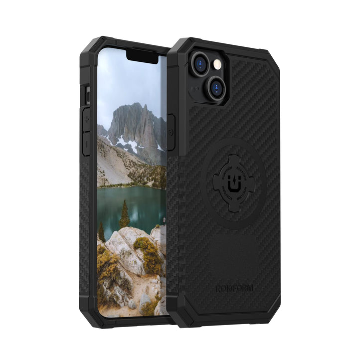 Rokform - iPhone 14 Plus Hülle, Rugged Serie, magnetisch + MagSafe kompatibel, iPhone Cover mit RokL