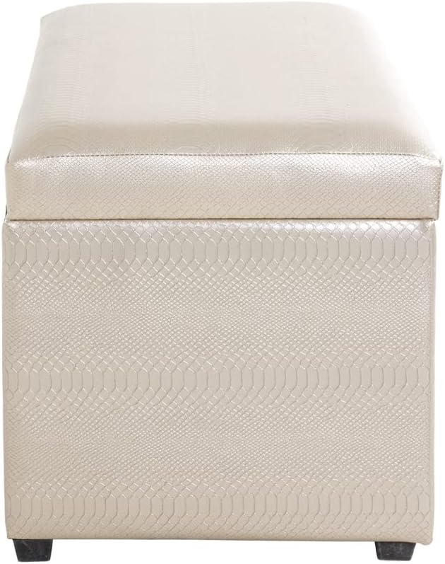 HAKU Möbel Sitztruhe, MDF, Gold, T 40 x B 65 x H 42 cm, Gold