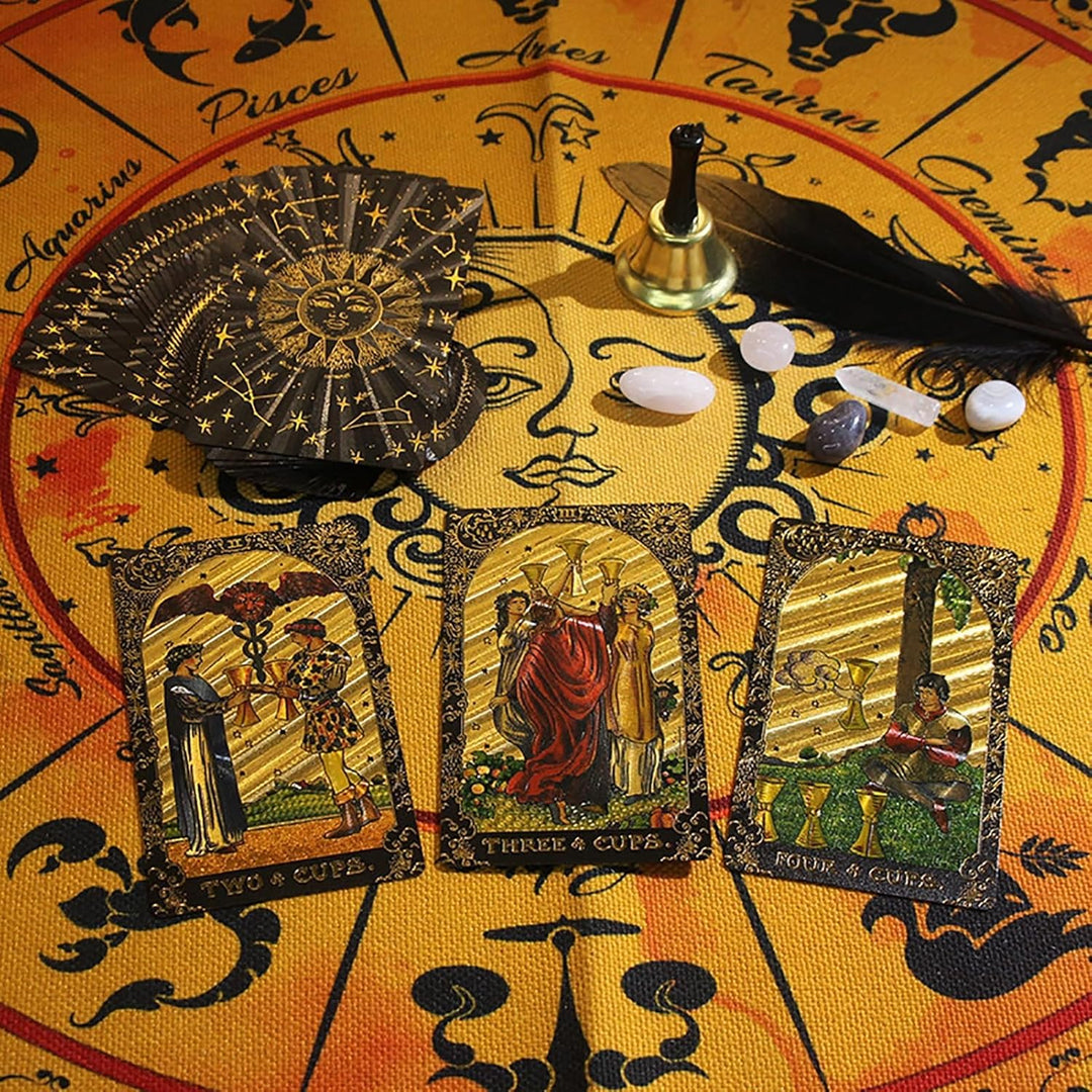 Tarotkarten - Tarot Karten für Anfänger - Wasserdichtes PVC-Material - Tarot Cards - mit Buch - Engl