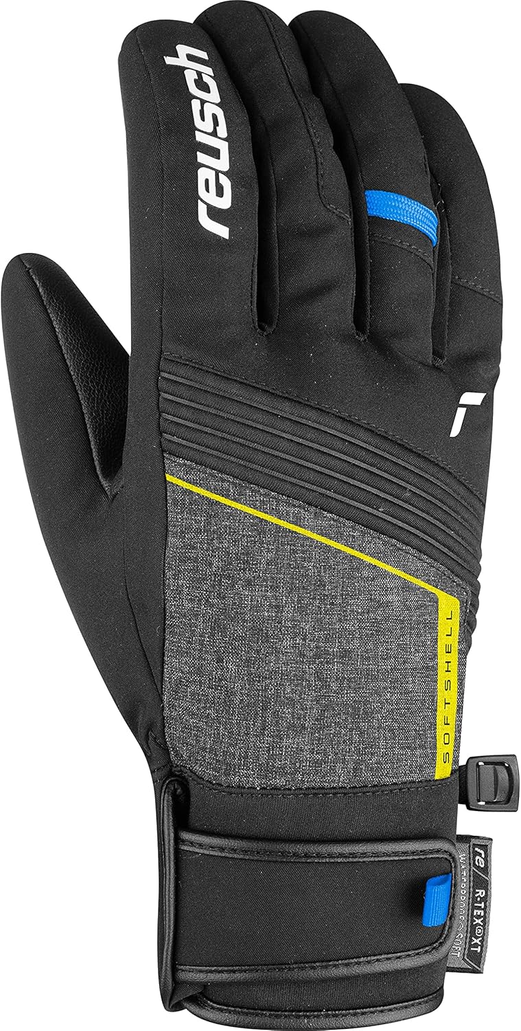Reusch Herren Luca R-tex Warmer, wasserdichter und atmungsaktiver Winterhandschuh 7.5 schwarz / grau