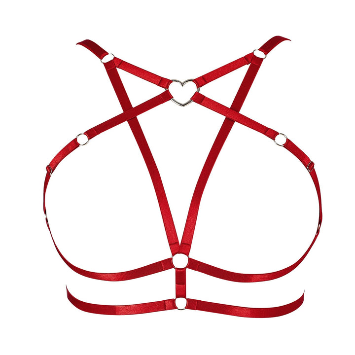 Damen Body Harness Plus Size Pentagramm Mode BH Punk Gothic Top Hohler Gürtel Halloween Weihnachten
