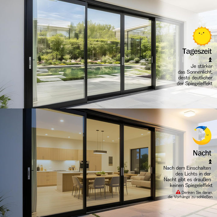 Fensterfolie Spiegelfolie Tönungsfolie Einseitig durchsichtig, spiegelnder Sichtschutz, UV-Filter, S