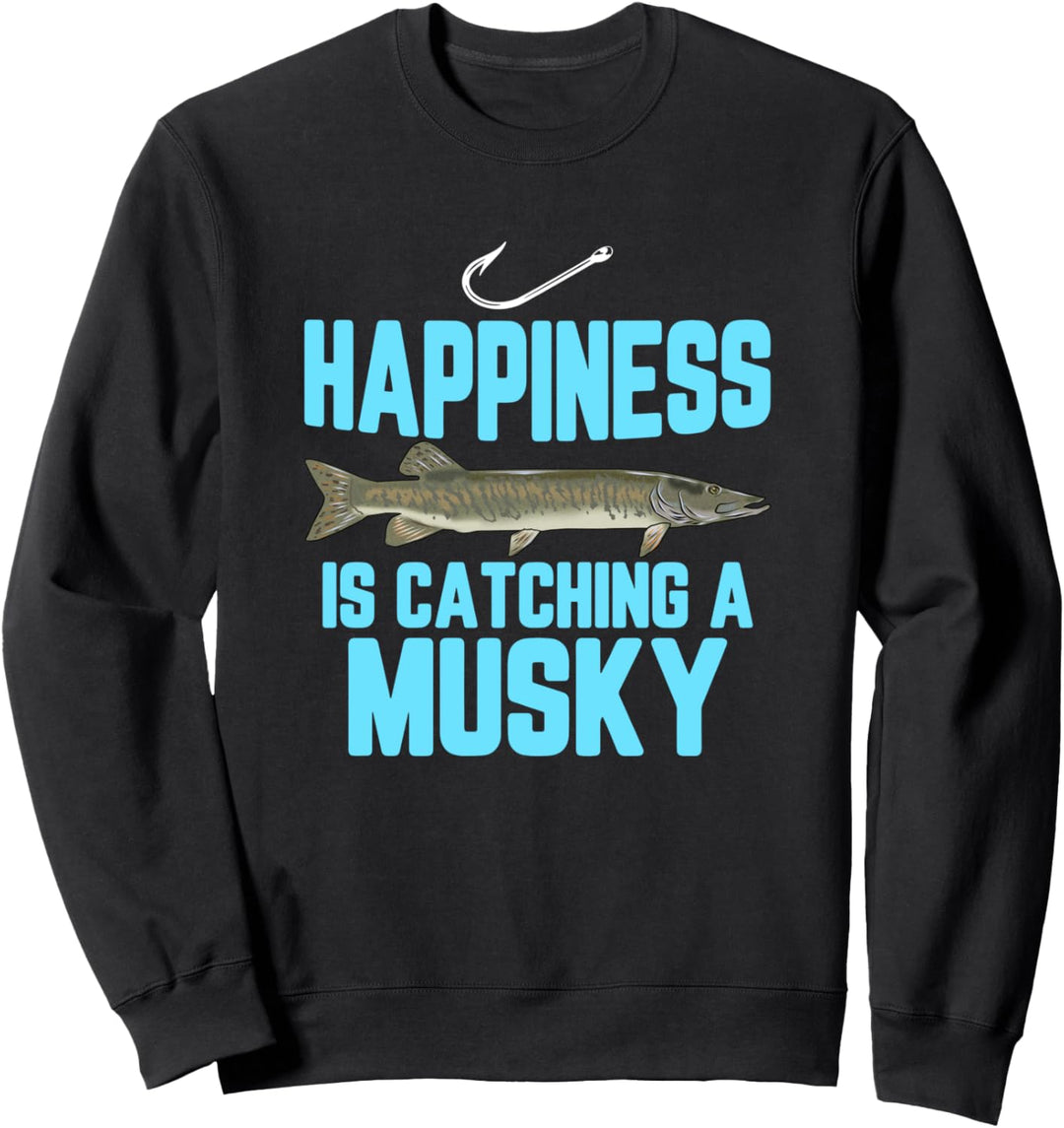 Lustiges Moschusfischangeln, Muskellunge Süsswasserfischangel, Geschenk Sweatshirt