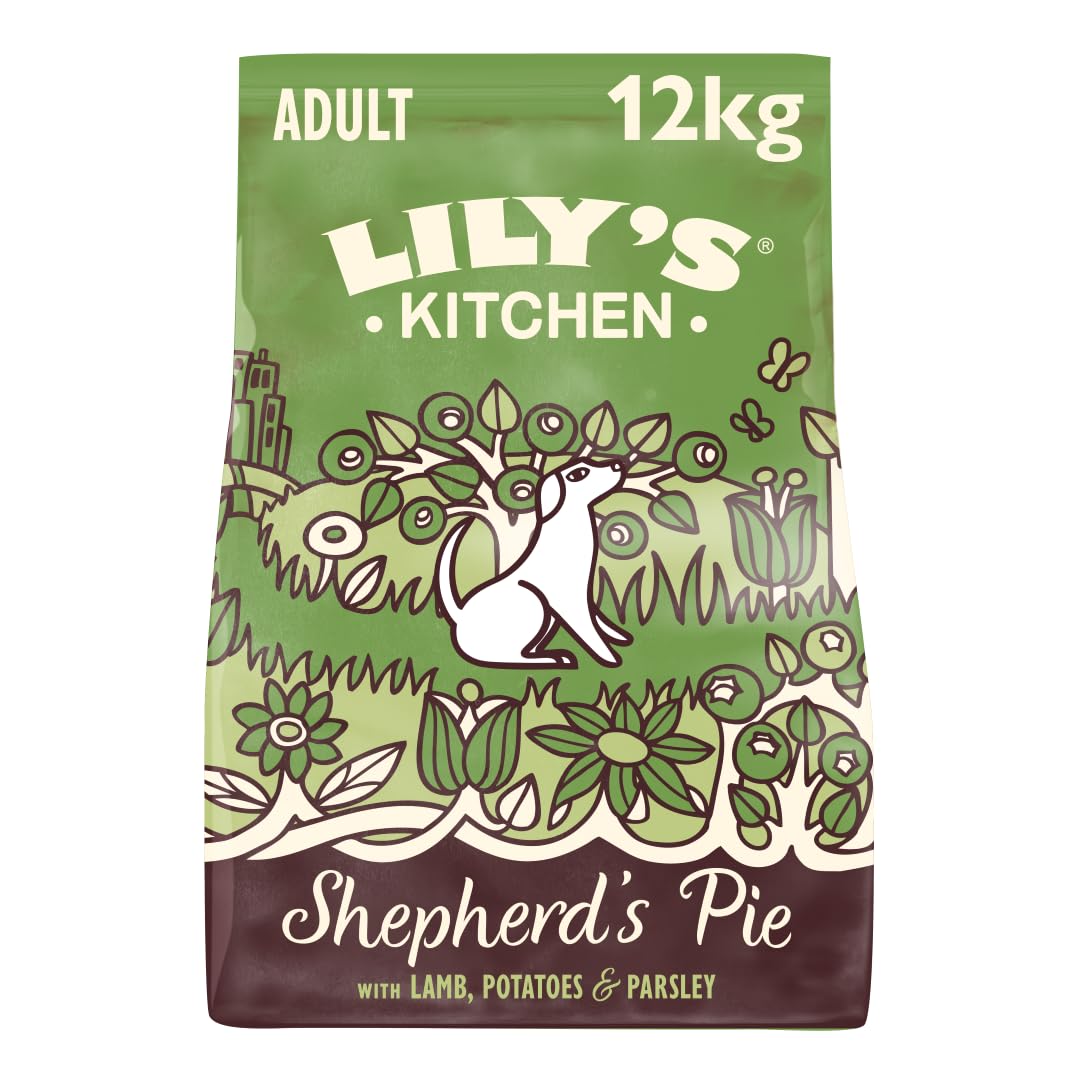 Lily‘s Kitchen Getreidefreies Vollwertiges Trocken Hundefutter für ausgewachsene Hunde (12kg) Lamm S