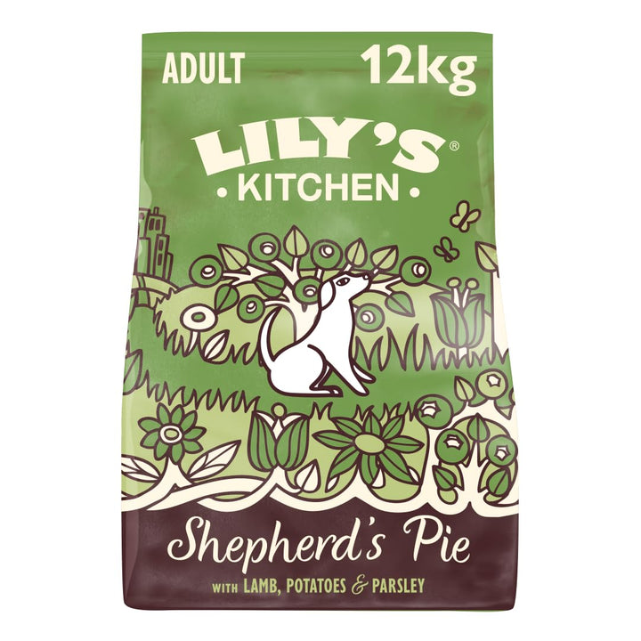 Lily‘s Kitchen Getreidefreies Vollwertiges Trocken Hundefutter für ausgewachsene Hunde (12kg) Lamm S