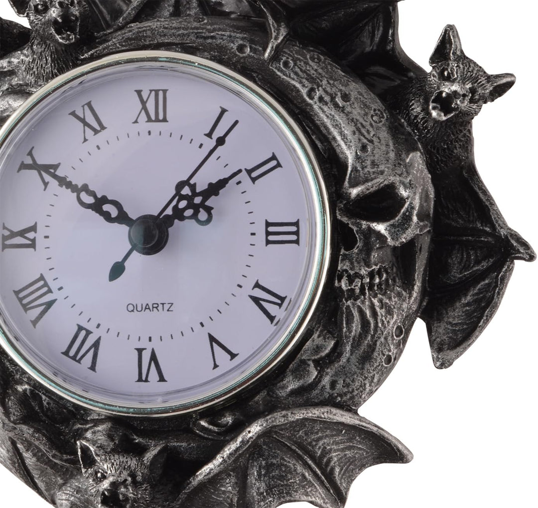 VOGLER Joh. Vogler GmbH Standuhr mit Fledermausschwarm, aus Kunststein, handbemalt